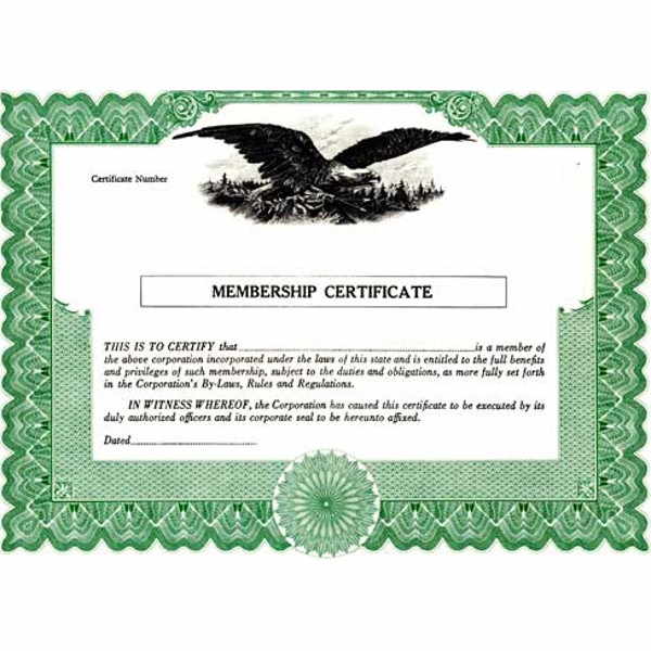 Non Profit Membership Certificates For Sale Online | Blank With ...